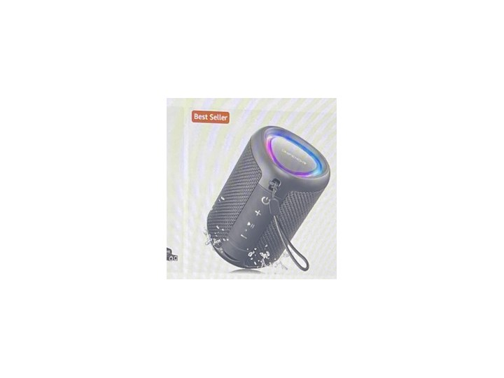 Portable Bluetooth Speaker, Waterproof with Dynamic Lights