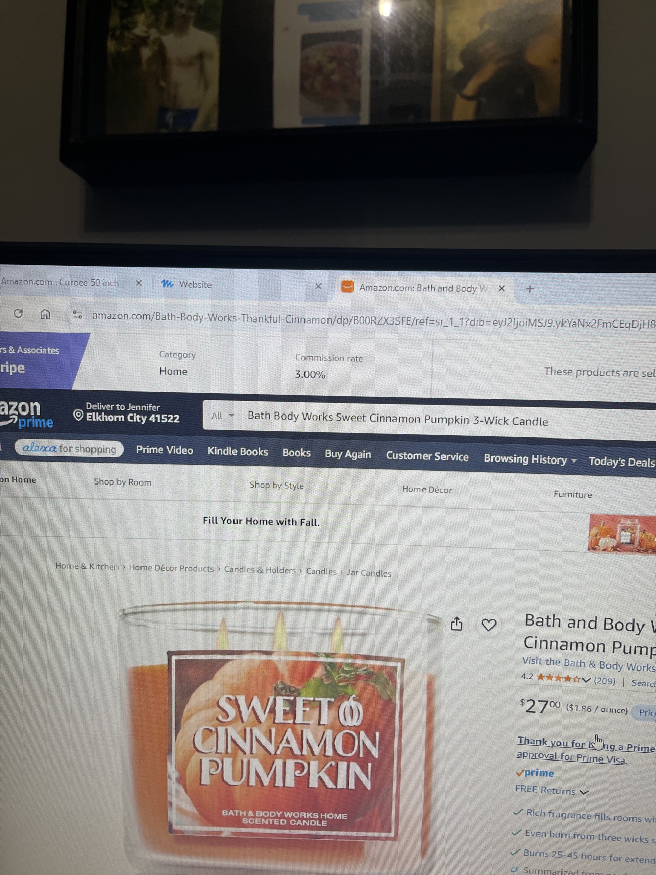 Sweet Cinnamon Pumpkin 3-Pack (Mist, Body Lotion + Body Wash) shown on its Amazon product page