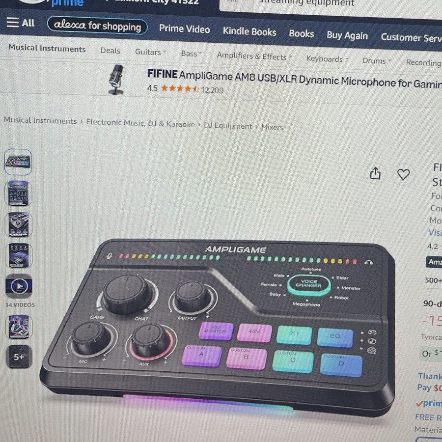 FIFINE SC8 Gaming Audio Mixer