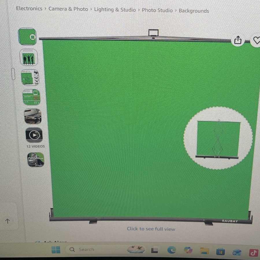 RAUBAY Collapsible Green Screen