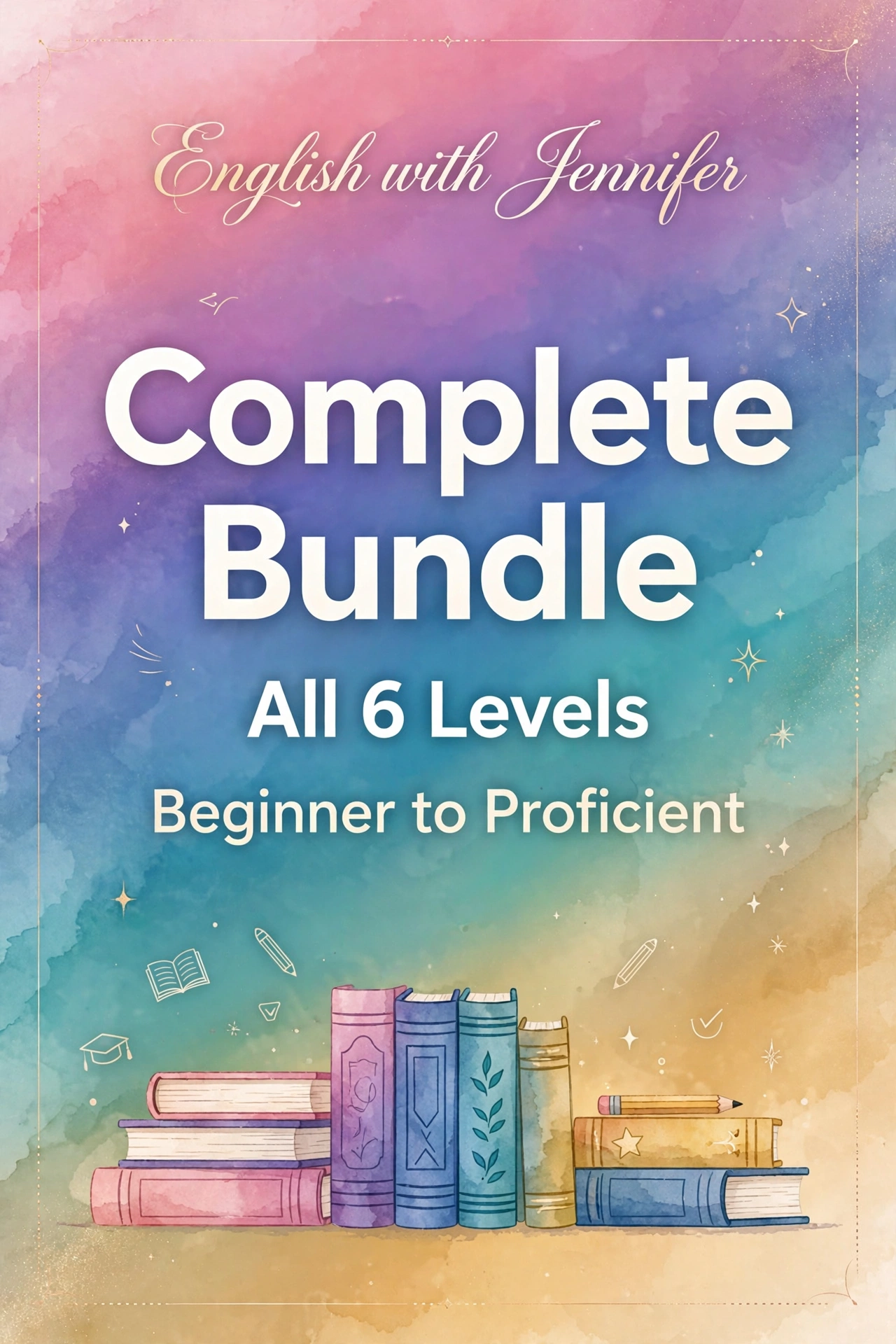 English with Jennifer complete six-level guide bundle cover