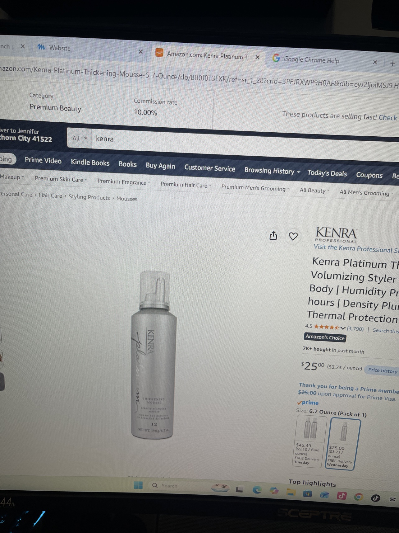 Kenra Platinum Thickening Mousse