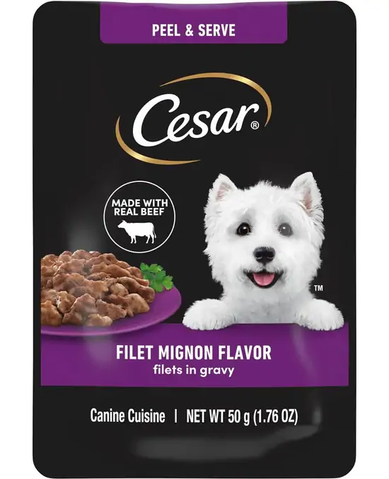 Cesar Mini-Pouch Wet Dog Food 40-count