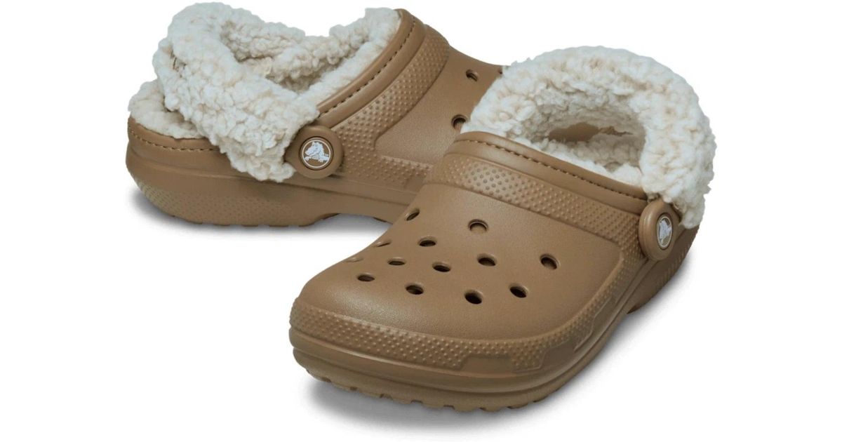Crocs Unisex-Adult Classic Fleece Clog Sepia