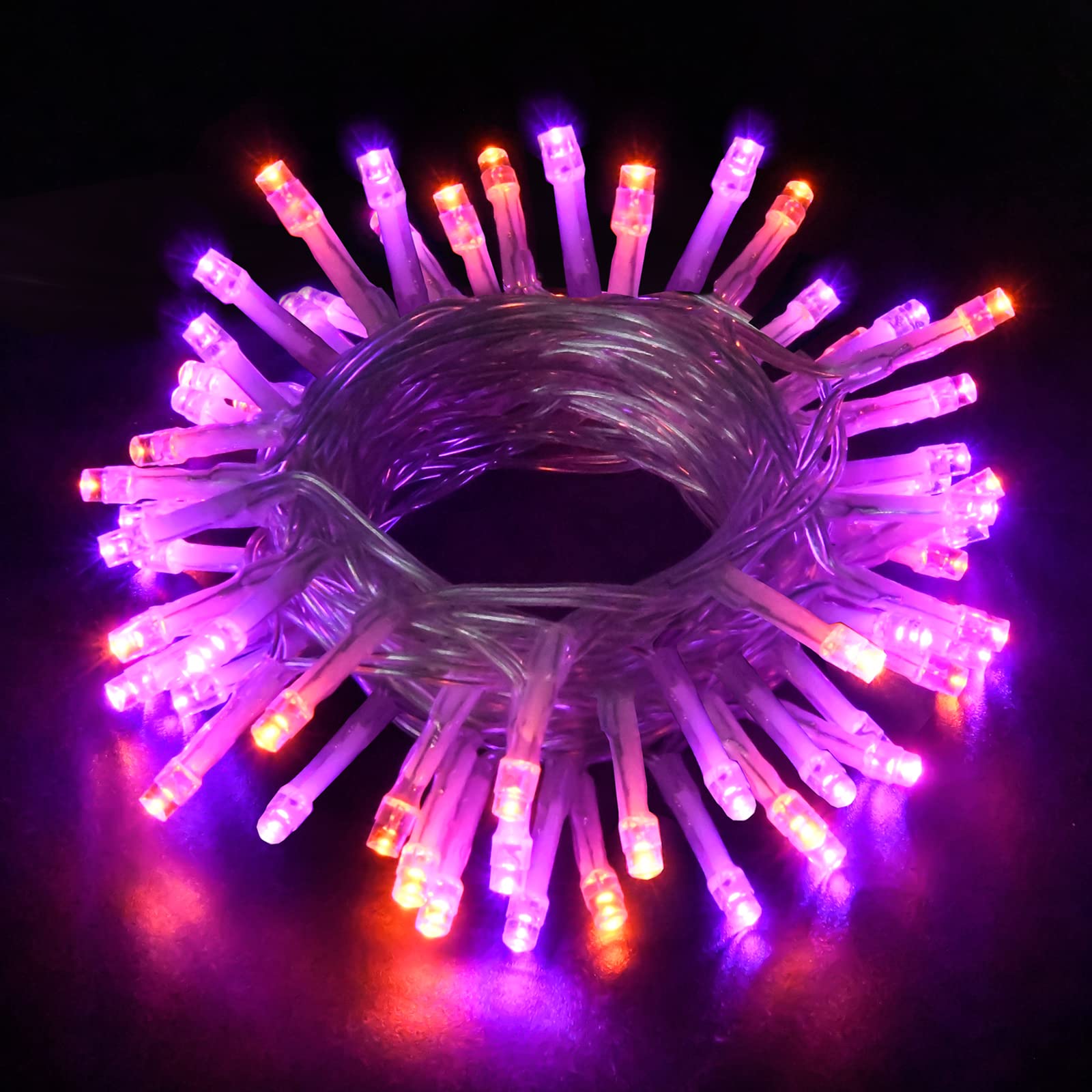 Orange & Purple Halloween LED String Lights — Outdoor